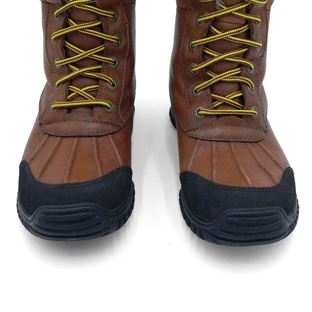 UGG Womens US 7 Chestnut Adirondack Boot Tall III Leather Fur Lined Winter Boots